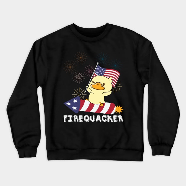 Firequacker/ Fourth of July Crewneck Sweatshirt by Wine4ndMilk